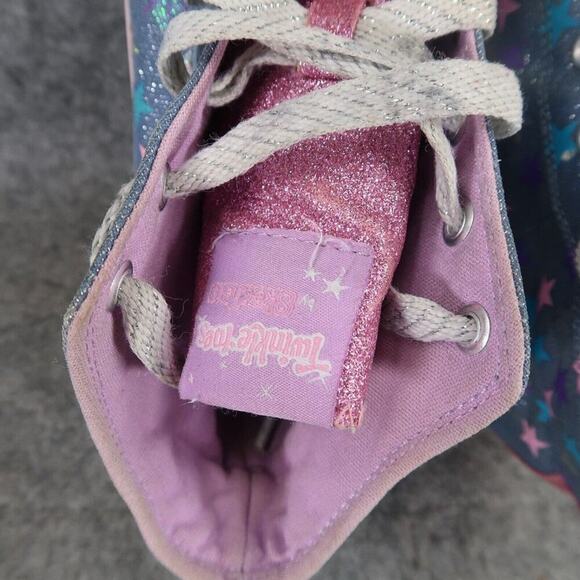 Skechers Shoes Kids 2 Sneakers Twinkle Toes High Top Active Stars Light Up Girls - Picture 8 of 14
